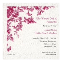 Blossom Square Luncheon Invitation