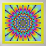 Blossoming Colour Flowers Poster