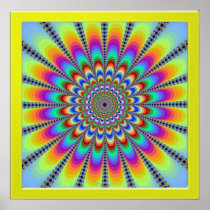 Blossoming Colour Flowers Poster