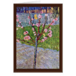 Blossoming Peach Tree By Vincent Van Gogh Greeting Card