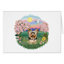 Blossoms - Yorkshire Terrier (#17) Card