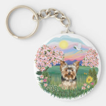 Blossoms - Yorkshire Terrier (#17) Key Chains