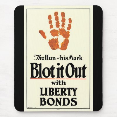 "Blot it out, the hun, his mark" Liberty Bonds Mouse Mat by harlowandcompany