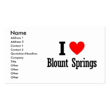 Blount Springs, Alabama City Design Business Card Template