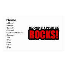Blount Springs, Alabama City Design Business Card Templates