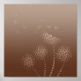 blowing flowers pink and brown print