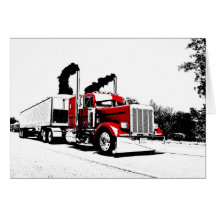Blowing Through Peterbilt Note Card