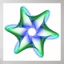 Blown Glass Flower Posters