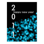 Blue 2 Party Lights New Year Custom Postcard