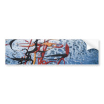 Blue Abstract Bumper Stickers