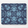 blue abstract fractal mouse mat