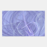 Blue Abstract Fractal Rectangle Sticker