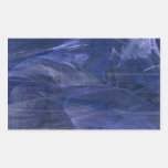 Blue Abstract Fractal Rectangle Sticker