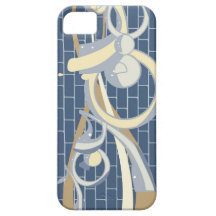 Blue abstract graffiti case iPhone 5 cover