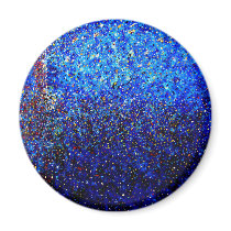 Blue Abstract Lighthouse Paint Splatter Painting Refrigerator Magnets