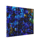 Blue abstract  painting canvas print