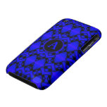 blue abstract pattern monogram iPhone 3G/3GS case Case-mate Iphone 3 Case