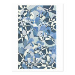 Blue Abstract Post Card