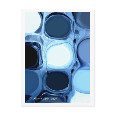 Blue Abstract Postcard by 2LPZstudio
