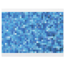blue abstract squares flyer