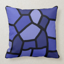 Blue Abstract Stained Glass Pillow