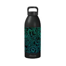 Blue Abstract Water Bottle