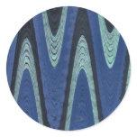 blue abstract wave stickers