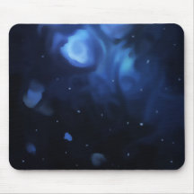 Blue Abstracted Space Mouse Pad
