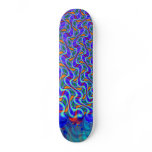 Blue Abstracto Skate Board
