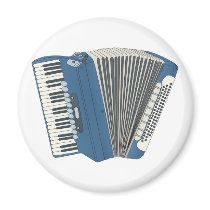 blue accordian refrigerator magnets