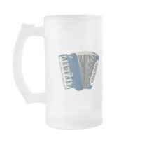 blue accordian coffee mug