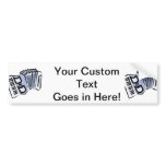 Blue accordion graphic image design, music bumper stickers