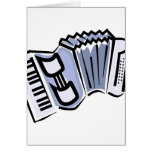 Blue accordion graphic image design, music cards