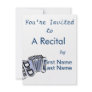 Blue accordion graphic image design, music personalized announcements