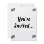 Blue accordion graphic image design, music invitation