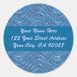 blue address labels round sticker
