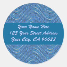 blue address labels round sticker