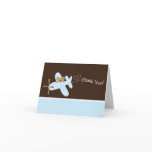 Blue Aeroplane Baby Shower Thank You Note Card