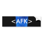 blue, <AFK> Bumper Stickers