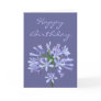 Blue Agapanthus Birthday Card