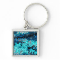 Blue Agate Keychain