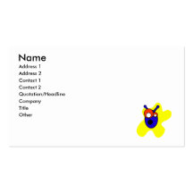 Blue Alien Head Business Cards