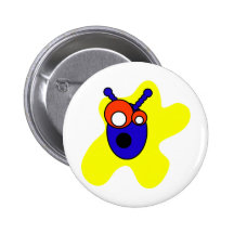 Blue Alien Head Pins