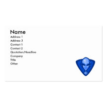 Blue Alien Logo Business Card Templates