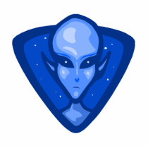 Blue Alien Logo Photo Sculptures