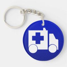 Blue Ambulance Key Chains