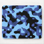 Blue and Black Camouflage Mousepads