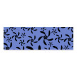 Blue and Black Floral Design. Business Cards