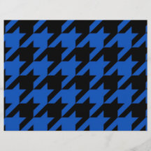 Blue and Black Houndstooth Patterned Flyer