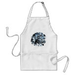 Blue and Black Ink Swirl aprons